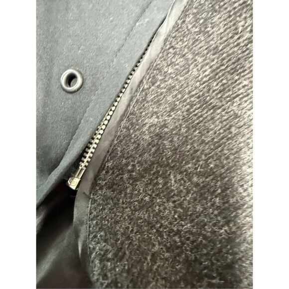 Baracuta Jacket Black Coat Double Overcoat Quilted Parka Wool Lined Trench Sz M - Picture 12 of 15